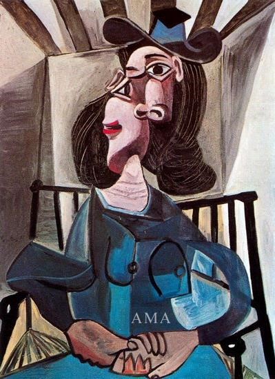 Femme au chapeau assise dans un fauteuil Dora Maar 1941 Oil Painting